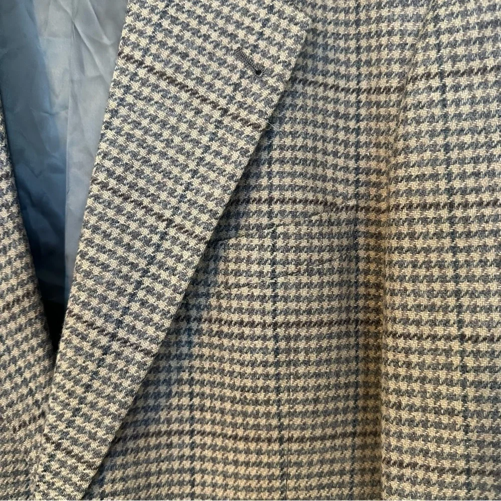 Joesph Abboud Blazer Tan Gray Houndstooth Heritage Sz 41L